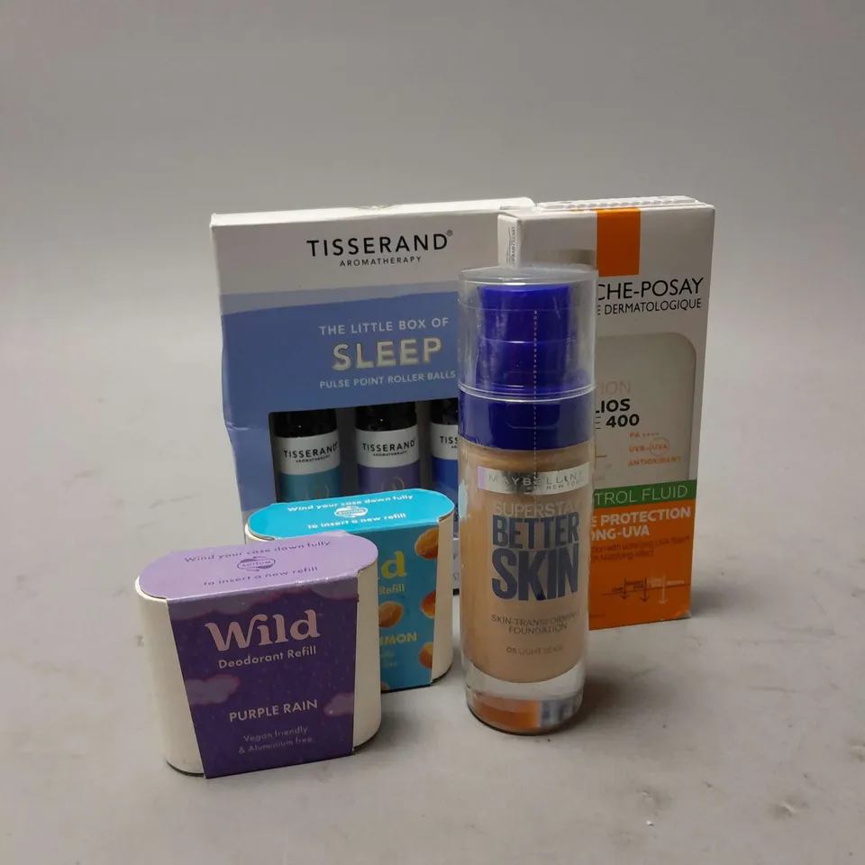APPROXIMATELY 20 ASSORTED HEALTH & BEAUTY ITEMS TO INCLUDE LA ROCHE-POSAY OIL CONTROL SUNCREAM 50+ (50ML), TISSERAND AROMATHERAPY OILS SET OF THREE (3X10ML), WILD DEODRANT REFILS IN PURPLE RAIN AND SH