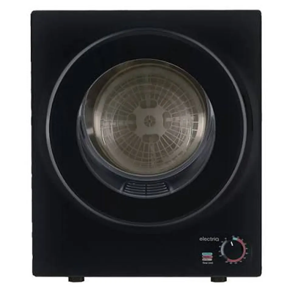 BOXED ELECTRIQ 2.5KG MINI COMPACT VENTED TUMBLE DRYER - QUIET - BLACK COMPARE SKU: EIQMTD2B QUICKFIND CODE: 1509132