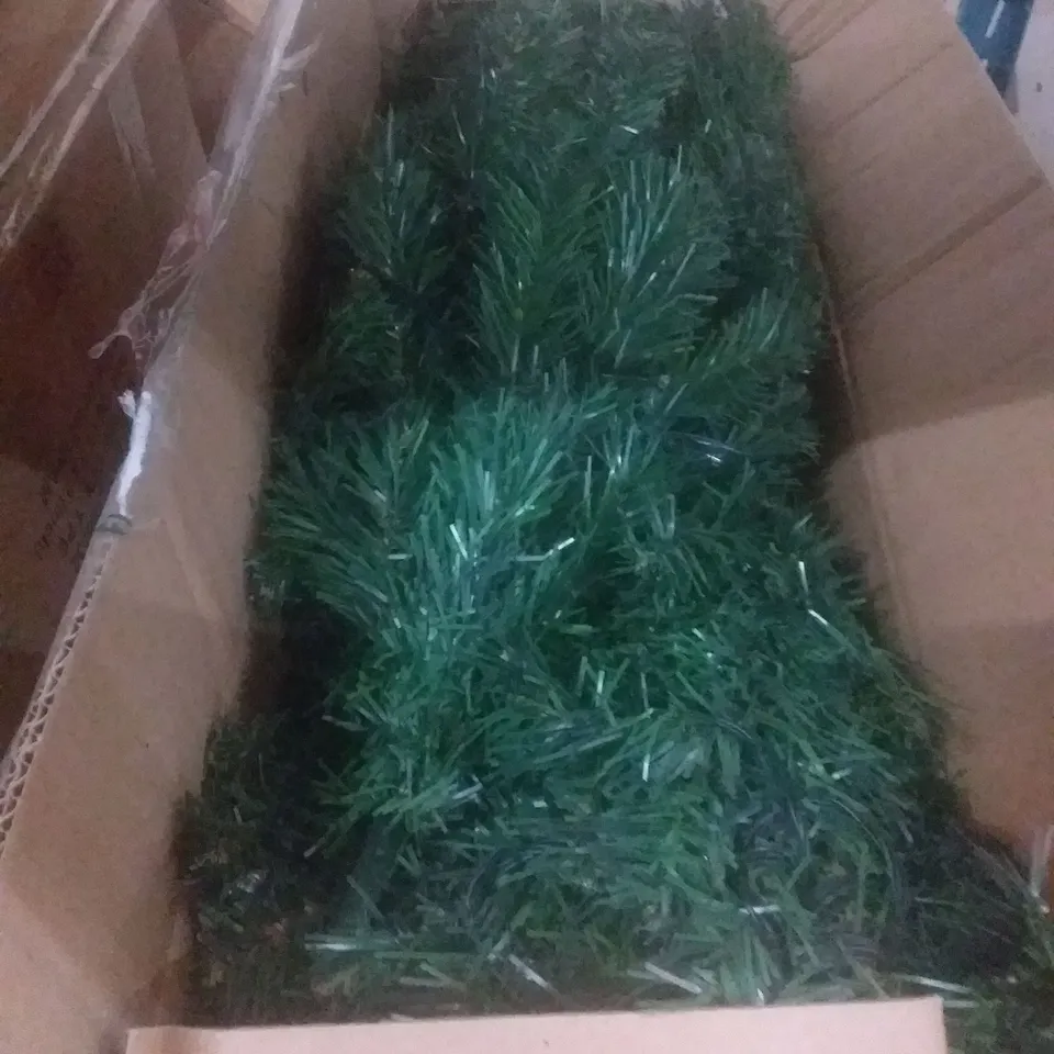 BOXED 180CM PRE-LIT DELUXE GREEN CHRISTMAS TREE