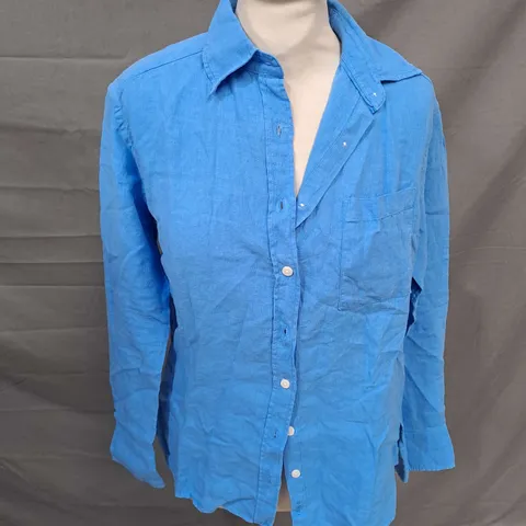 BEAUFORT & BLAKE BUTTON UP SHIRT IN BLUE SIZE XS