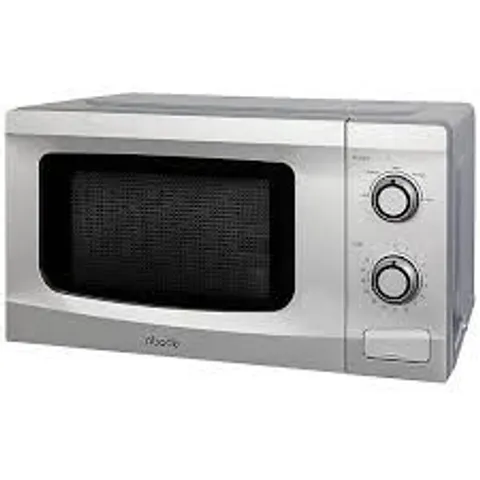 BOXED ABODE AMM2001S 20L MANUAL MICROWAVE - SILVER (1 BOX)