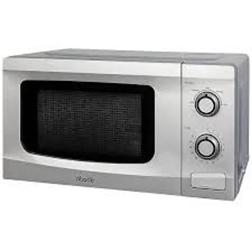 BOXED ABODE AMM2001S 20L MANUAL MICROWAVE - SILVER (1 BOX)
