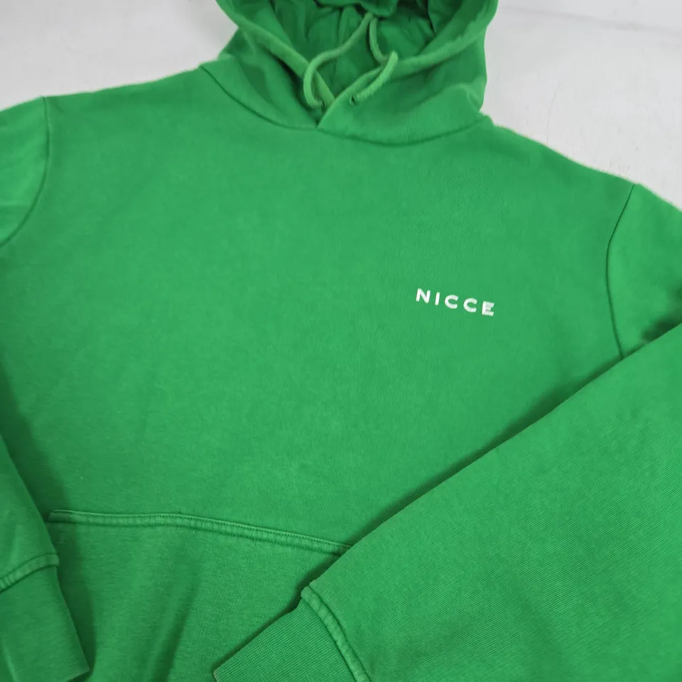 NICCE GREEN HOODIE WITH LOGO - SIZE LARGE