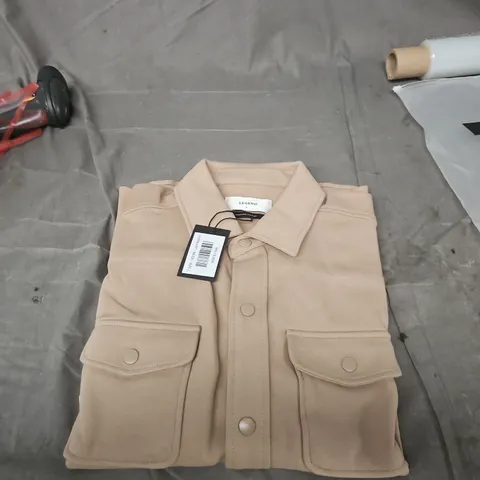 LEGEND TIMELESS STAPLES MENS BEIGE SHIRT JACKET – SIZE L