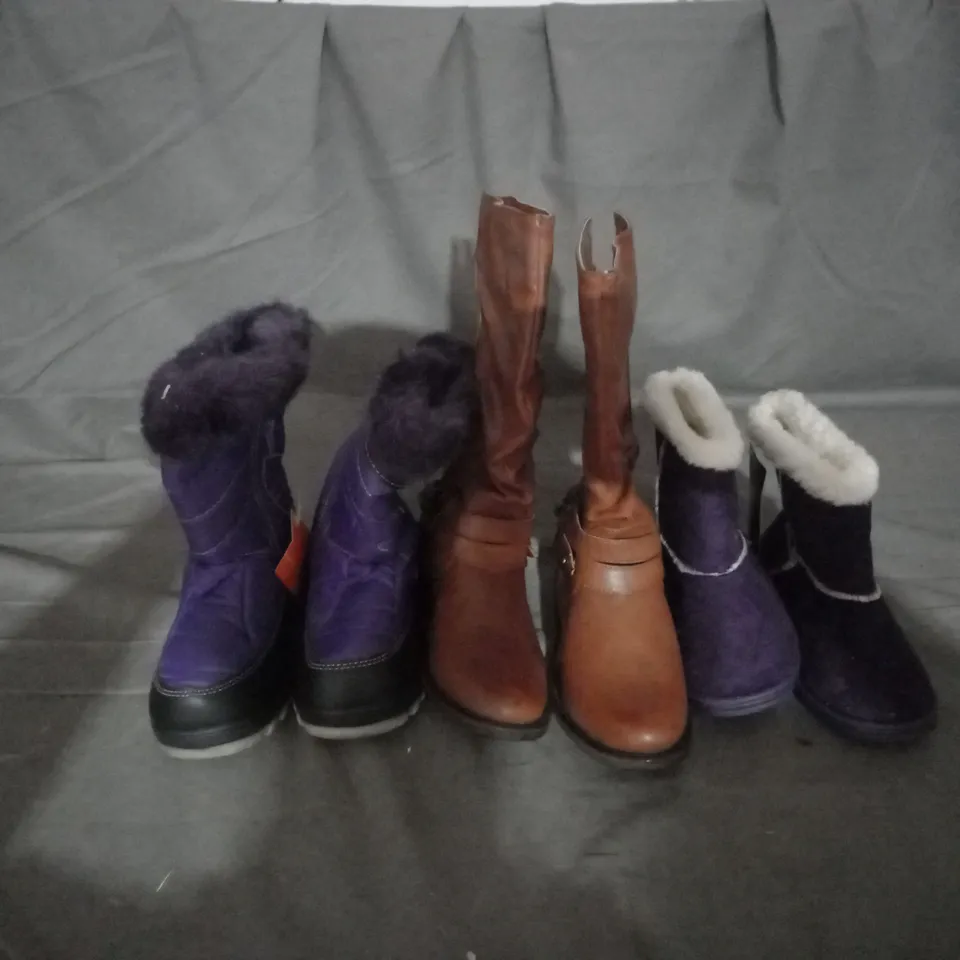 APPROXIMATELY 10 PAIRS OF ASSORTED KIDS SHOES IN VARIOUS STYLES AND SIZES 