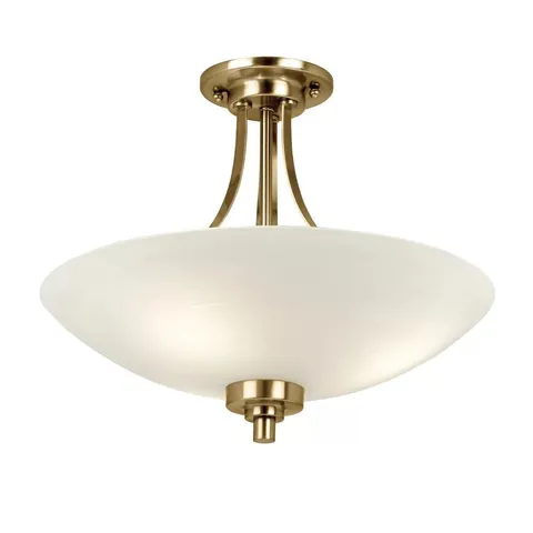 BOXED AVERY GLASS SEMI FLUSH MOUNT