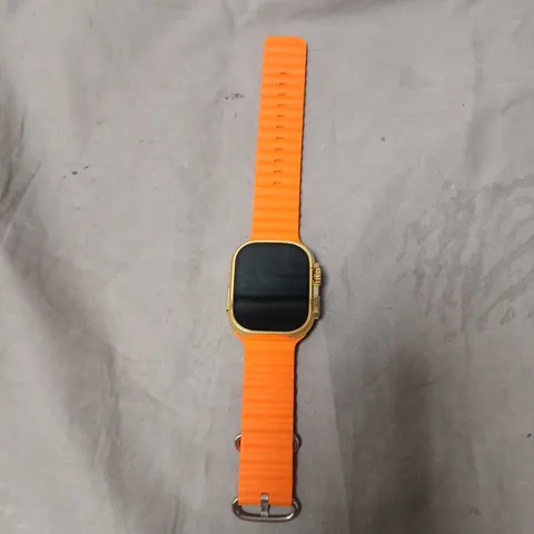 SMARTWATCH WITH ORANGE SILICONE BAND, 49MM CASE, WR-IP67