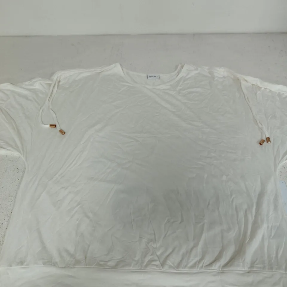 LASCANA WHITE WOMEN'S TOP, UK 18/20 (EU 44/46) 