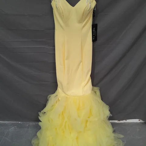 PIA MICHI EMBELLISHED YELLOW OCCASIONAL DRESS - 14