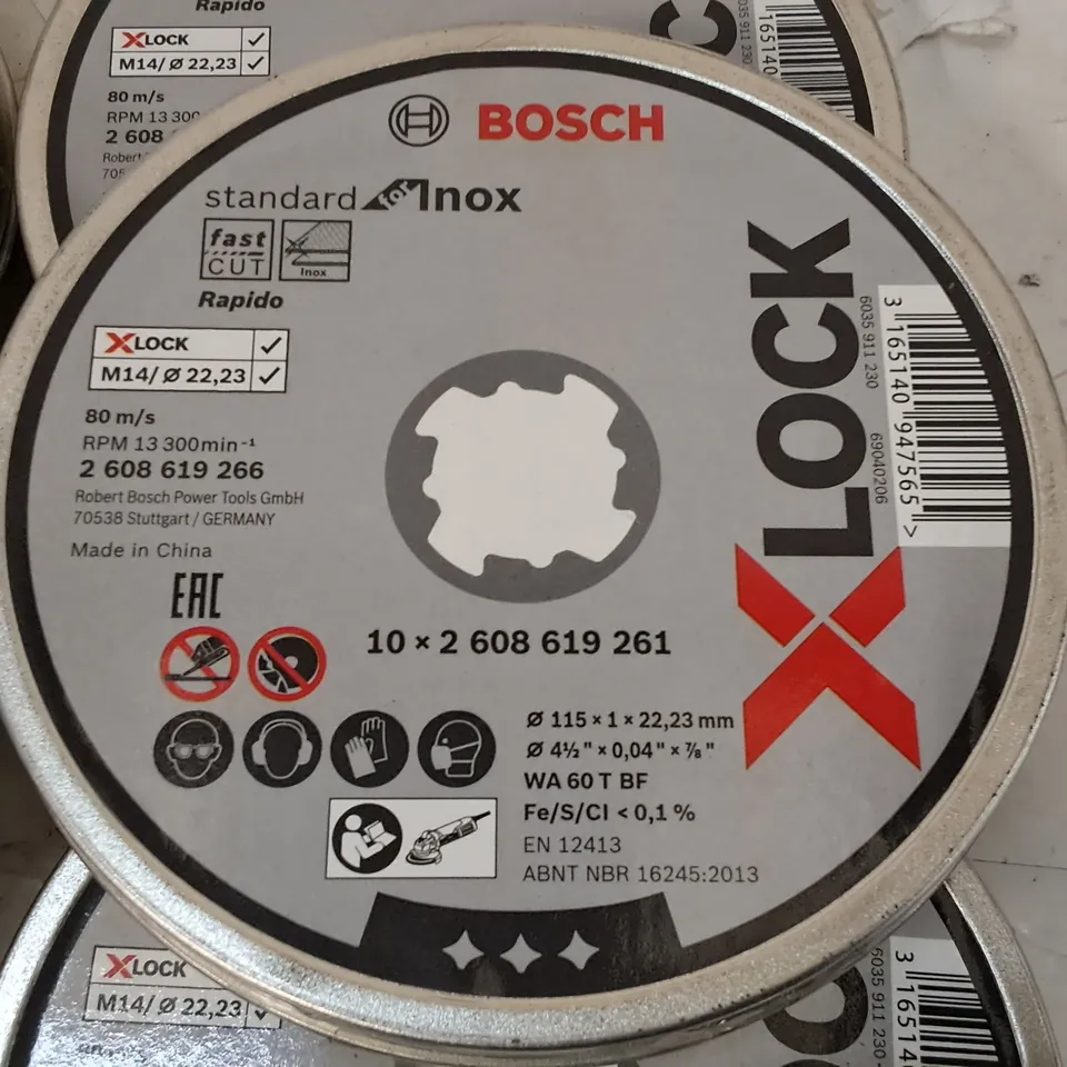 LOT OF 6 BOSCH X-LOCK CIRCULAR BLADES - 10 X 2 608 619 261