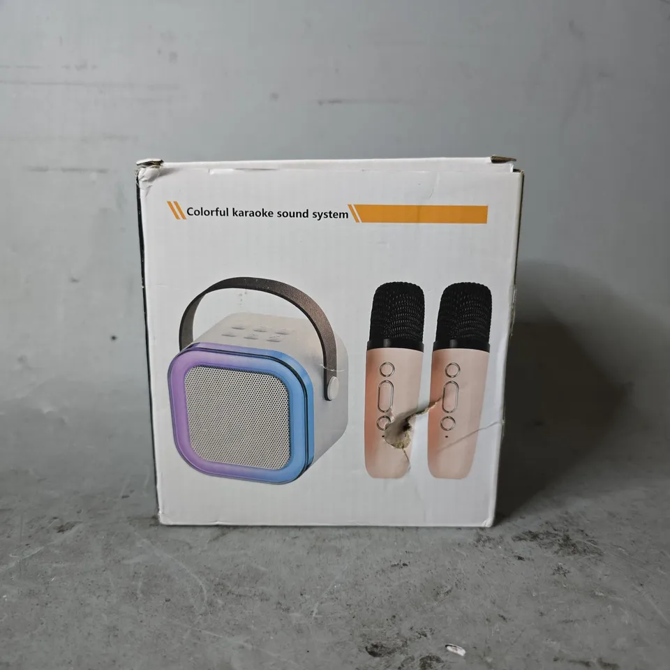 BOXED COLORFUL KARAOKE SOUND SYSTEM - K52 IN PINK