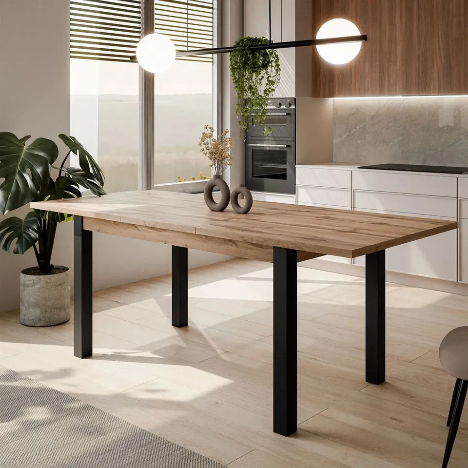 BOXED ARTOS 150-198cm EXTENDABLE DINING TABLE (3 BOXES)