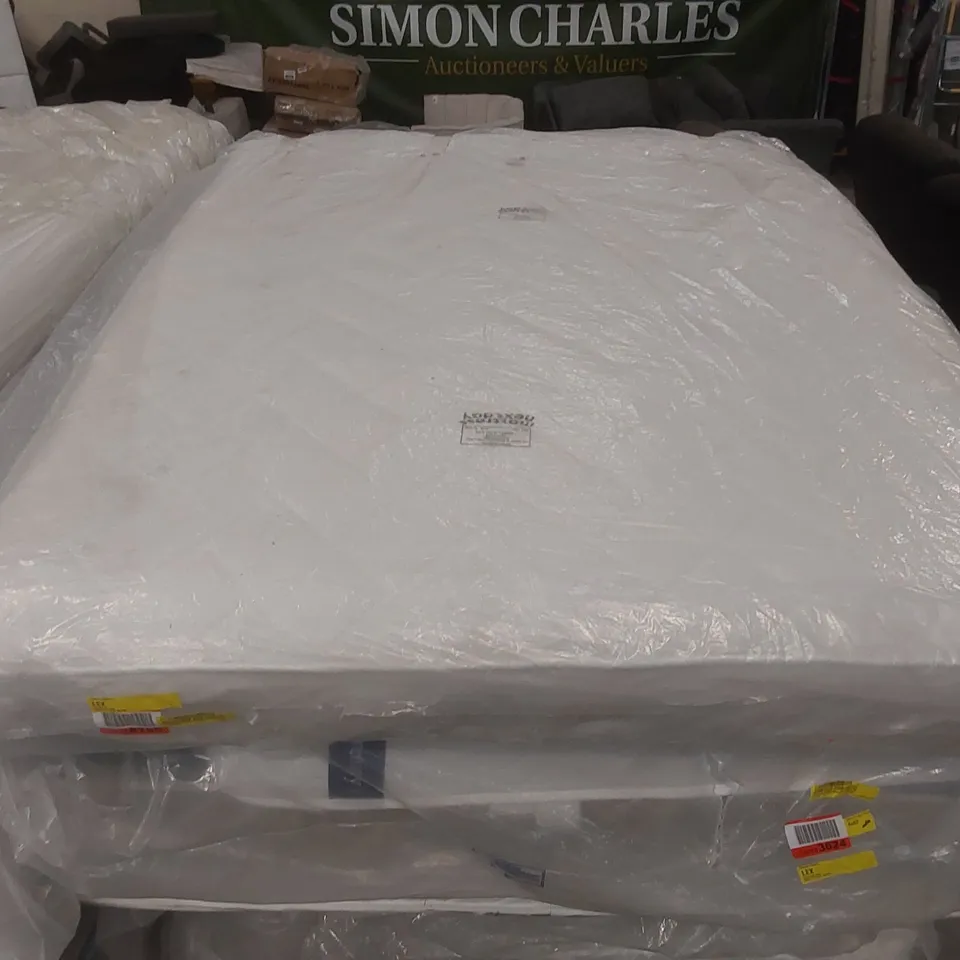 QUALITY BAGGED BIBEAU DEEP QUILTED HYBRID OPEN COIL DOUBLE 4'6" MATTRESS 