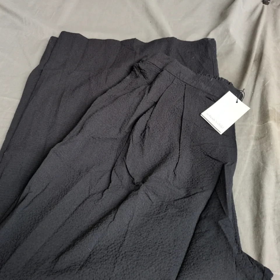 NOBODY'S CHILD WIDE LEG TROUSERS SIZE 14 BLACK
