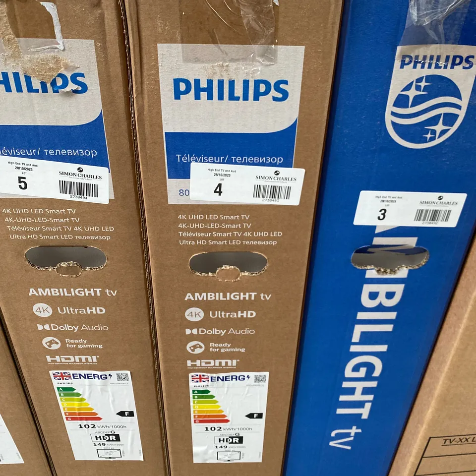 BRAND NEW BOXED PHILIPS 65PUS8008 65 INCH 4K UHD HDR SMART LED TV WITH STAND AND REMOTE