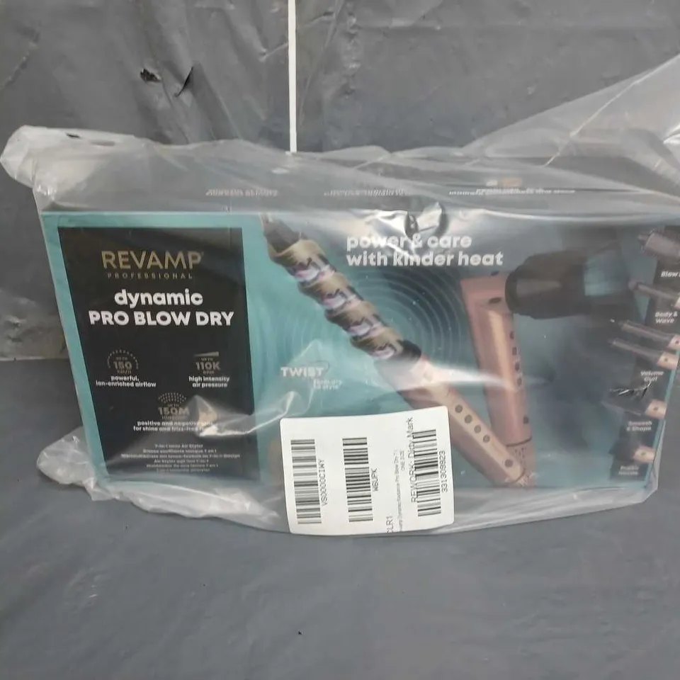 BOXED REVAMP DYNAMIC RADIANCE PRO BLOW DRY 7 IN 1 IONIC AIRSTYLER