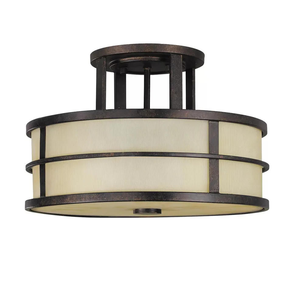 BOXED RUBEN 3-LIGHT SEMI FLUSH MOUNT (1 BOX)