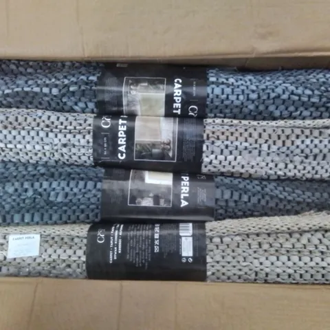 BOXED CONTAINING APPROXIMATELY 12 CC STYLE CARPET PERLA MATS -  COLOURS MAY VARY BETWEEN 