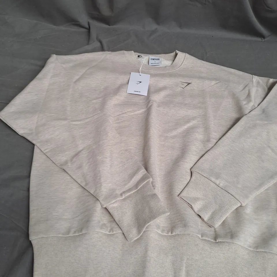 GYMSHARK REST DAY SWEATS OVERSIZED CREW JUMPER SIZE S