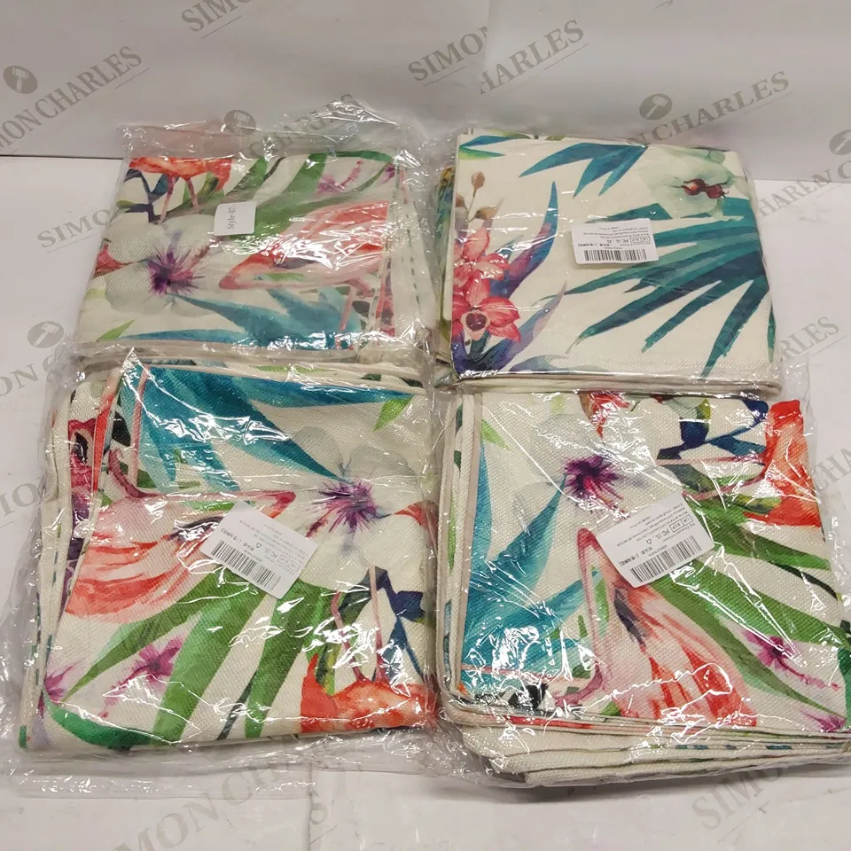BOX OF APPROXIMATELY 4X 4PCS BRAND NEW FLORAL CUSHION COVERS