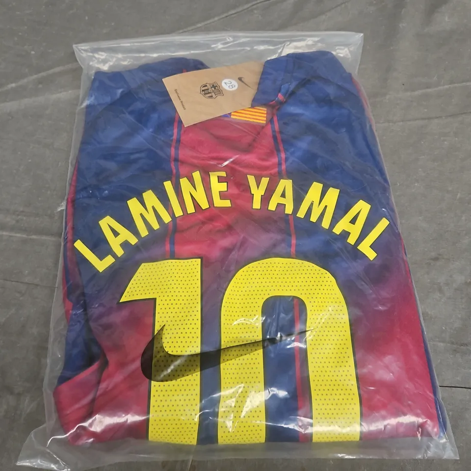 FC BARCELONA NIKE YOUTH FOOTBALL SHIRT – LAMINE YAMAL 10 (KIDS) - SIZE 28