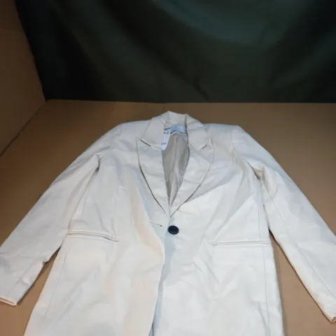 STRADIVARIUS FAUZ LEATHER BLAZER JACKET SIZE XS