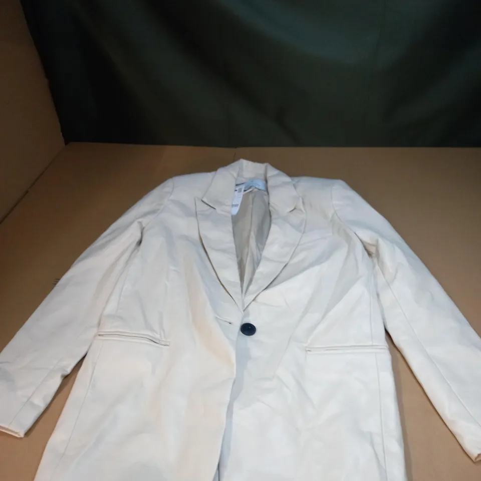 STRADIVARIUS FAUZ LEATHER BLAZER JACKET SIZE XS