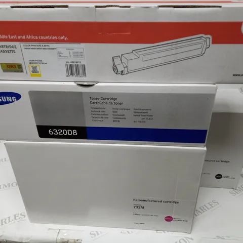 LOT OF 12 ASSORTED TONER CARTRIDGES TO INCLUDE SAMSUNG, OKI AND CANON