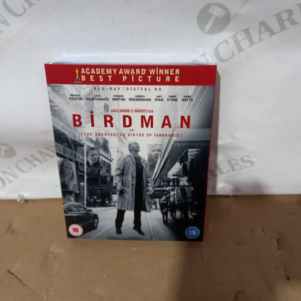 LOT OF APPROXIMATELY 16 SEALED BIRDMAN (THE UNEXPECTED VIRTUE OF IGNORANCE) BLU-RAY DISCS