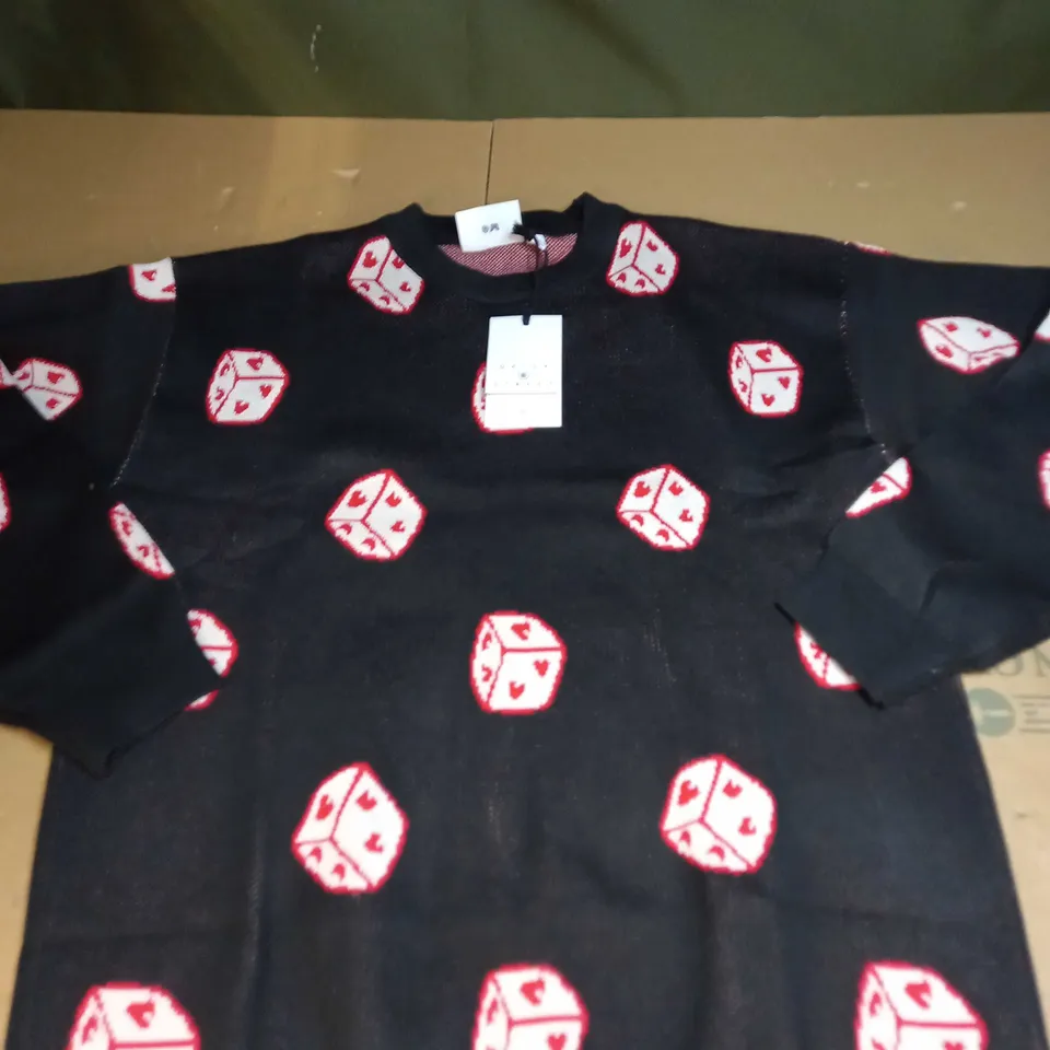 DAISY STREET DICE KNITTED JUMPER SIZE 10