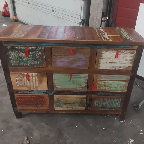 ZOUBIR SOLID WOOD 120CM W9 - DRAWER CHEST OF DRAWERS