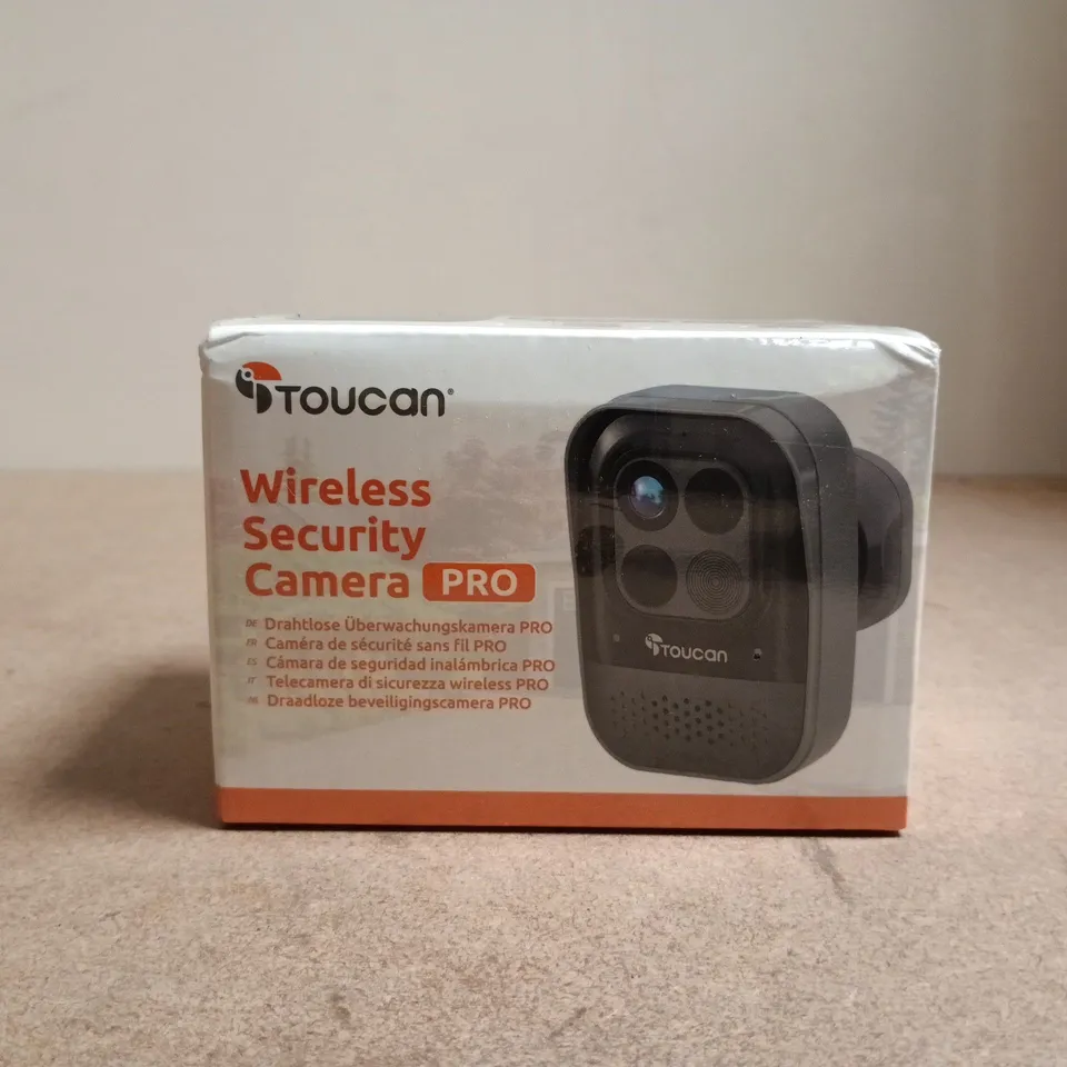TOUCAN WIRELESS SECURITY CAMERA PRO – BOXED AND SEALED