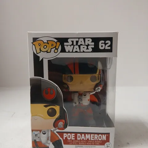 BOXED FUNKO POP! STAR WARS POE DAMERON VINYL FIGURE – 62