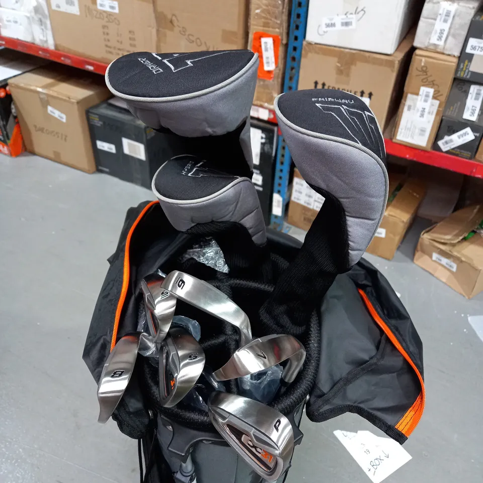 BOXED WILSON X31 GOLF BAG WITH APPROXIMATELY 10 GOLF CLUBS