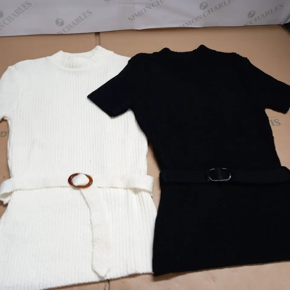 LOT OF 30 BAGGED AS NEW BELT DETAILED JUMPERS - SIZE UNSPECIFIED