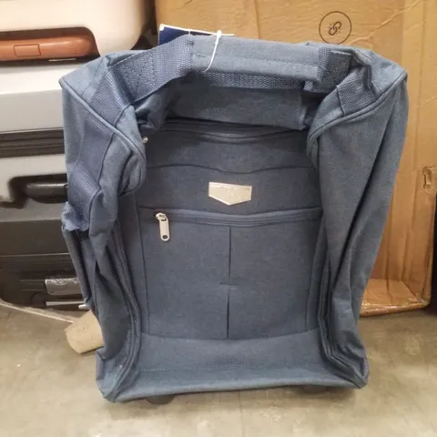 LUGG CABIN APPROVED LIGHTWEIGHT TRAVEL BAG WITH WHEELS - BLUE (44.5×35.5×19.5CM)