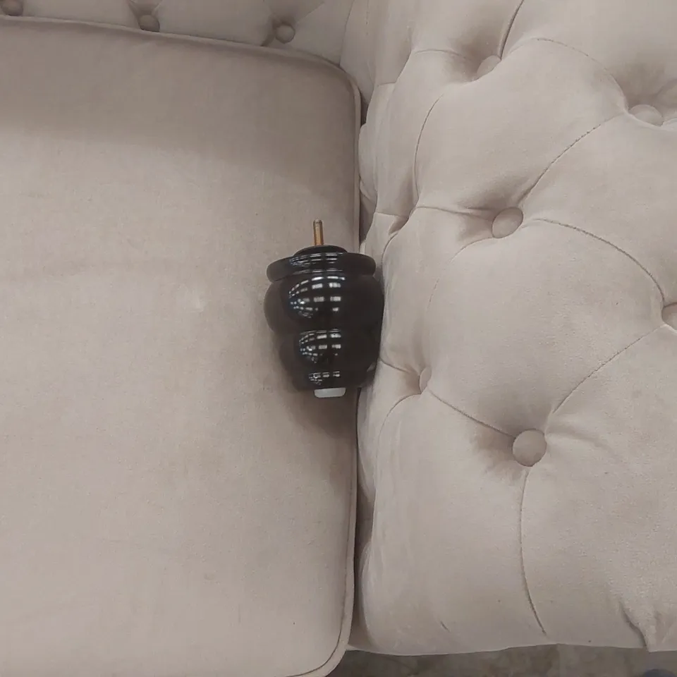 QUALITY DESIGNER VELVET UPHOLSTERED CHESTERFIELD CORNER SOFA
