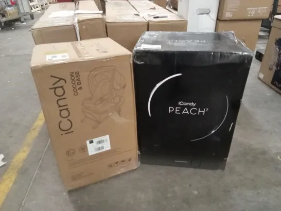 Lot 353: BOXED ICANDY PEACH 7 BLACK EDITION STROLLER, CARRYCOT AND CAR ...