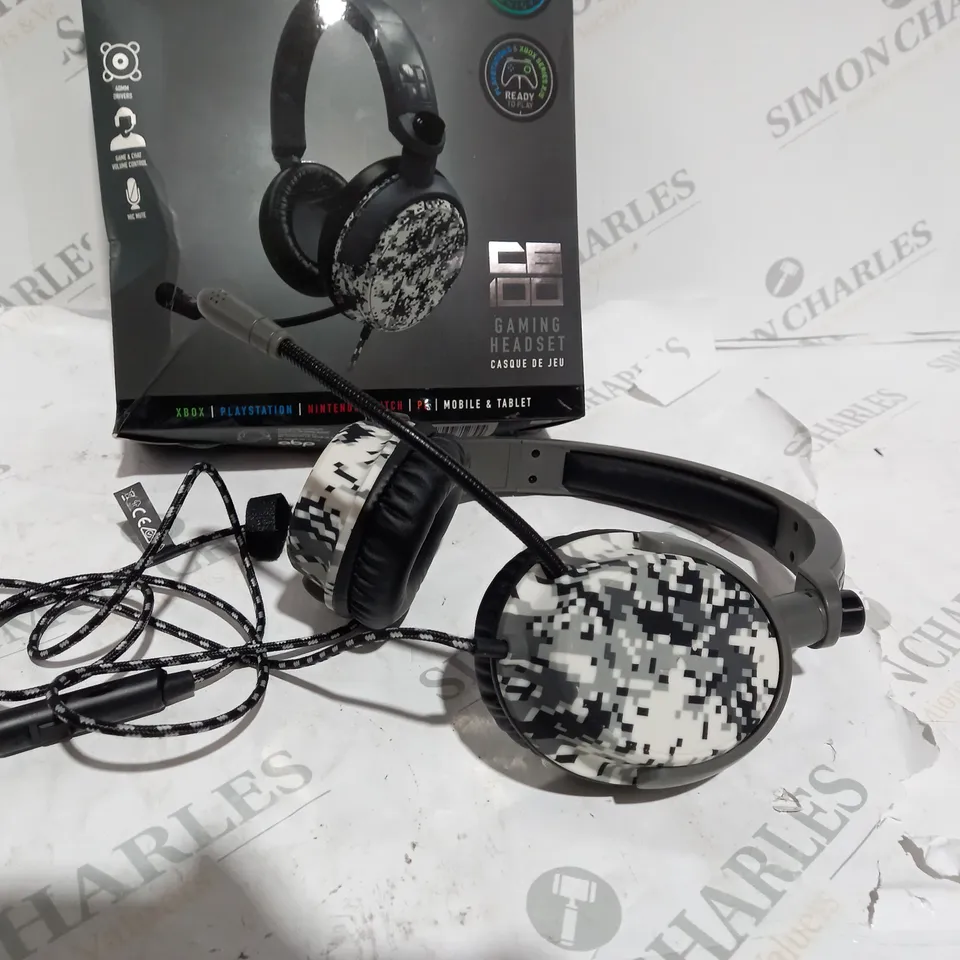 BOXED STEALTH CAMO GAMING HEADSET - CROSS PLATFORM