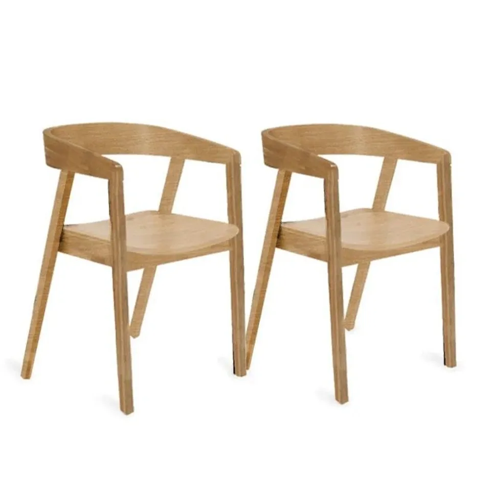 BOXED SET OF 2 CASITAS DINING CHAIRS IN PALE OAK (1 BOX)