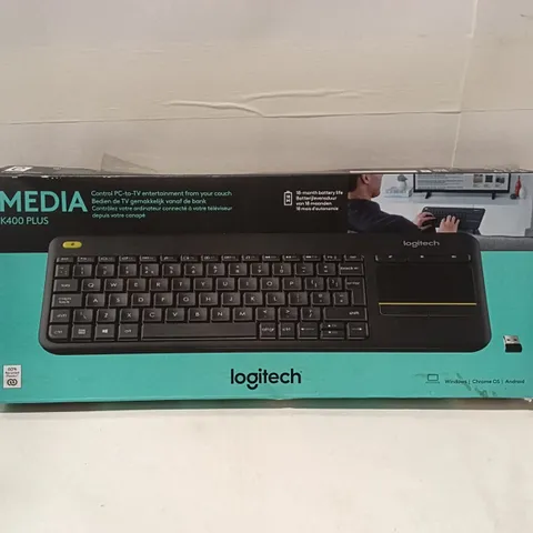 LOGITECH MEDIA K400 PLUS WIRELESS KEYBOARD β BOXED