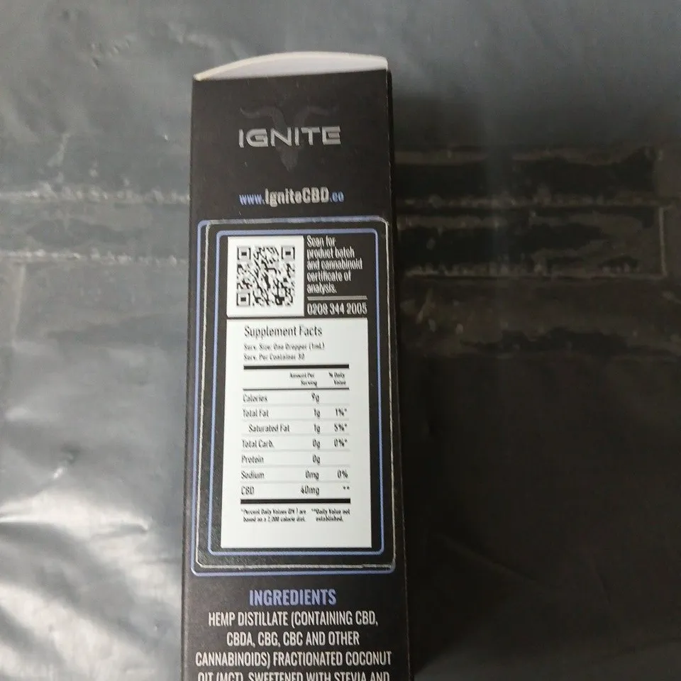 APPROXIMATELY 10 IGNITE CBD DROPS BLOOD ORANGE 1200MG – 30ML FOOD SUPPLEMENT