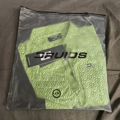 BAGGED DRUIDS KIDS DOODLE POLO SHIRT – LIME, SIZE 12/14