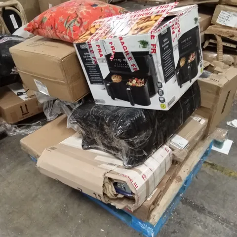 PALLET OF ASSORTED HOUSEHOLD GOODS AND INCOMPLETE FURNITURE PARTS