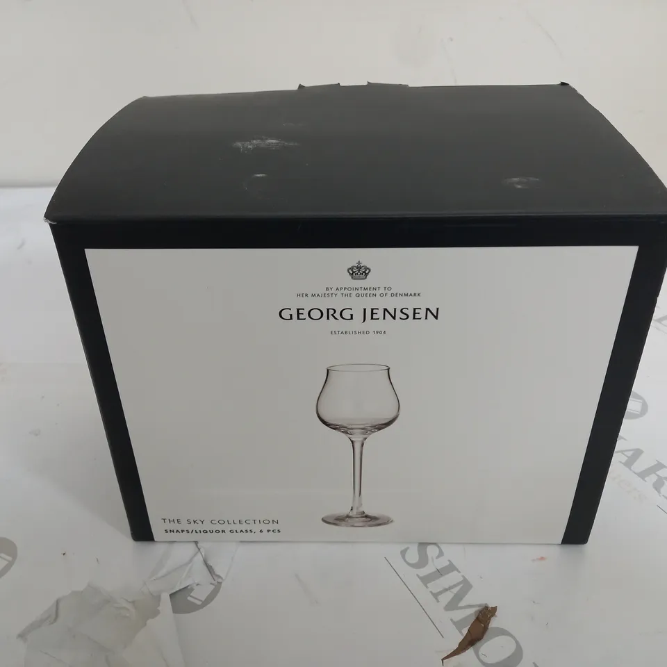 GEORG JENSEN THE SKY COLLECTION SNAPS/LIQUOR GLASS SET (6 pcs)