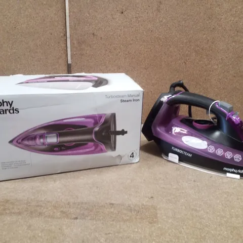 BOXED MORPHY RICHARD'S TURBOSTEAM MANUAL STEAM IRON