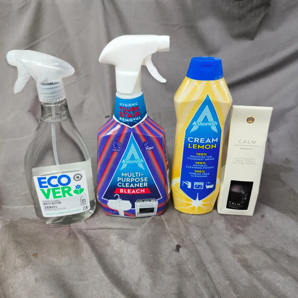 APPROXIMATELY 15 ASSORTED HOUSEHOLD PRODUCTS TO INCLUDE BLEACH, SURFACE CLEANER, CREAM LEMON ETC 
