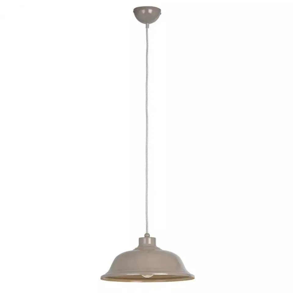 BOXED MILO LIGHTING LAUGHTON 1-LIGHT BOWL PENDANT LIGHT, SLATE GREY