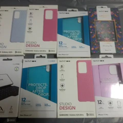 LOT OF APPROXIMATELY 100 ASSORTED BRAND NEW MOBILE PHONE AND TABLET CASES TO INCLUDE TECH21, MAROO AND INCASE