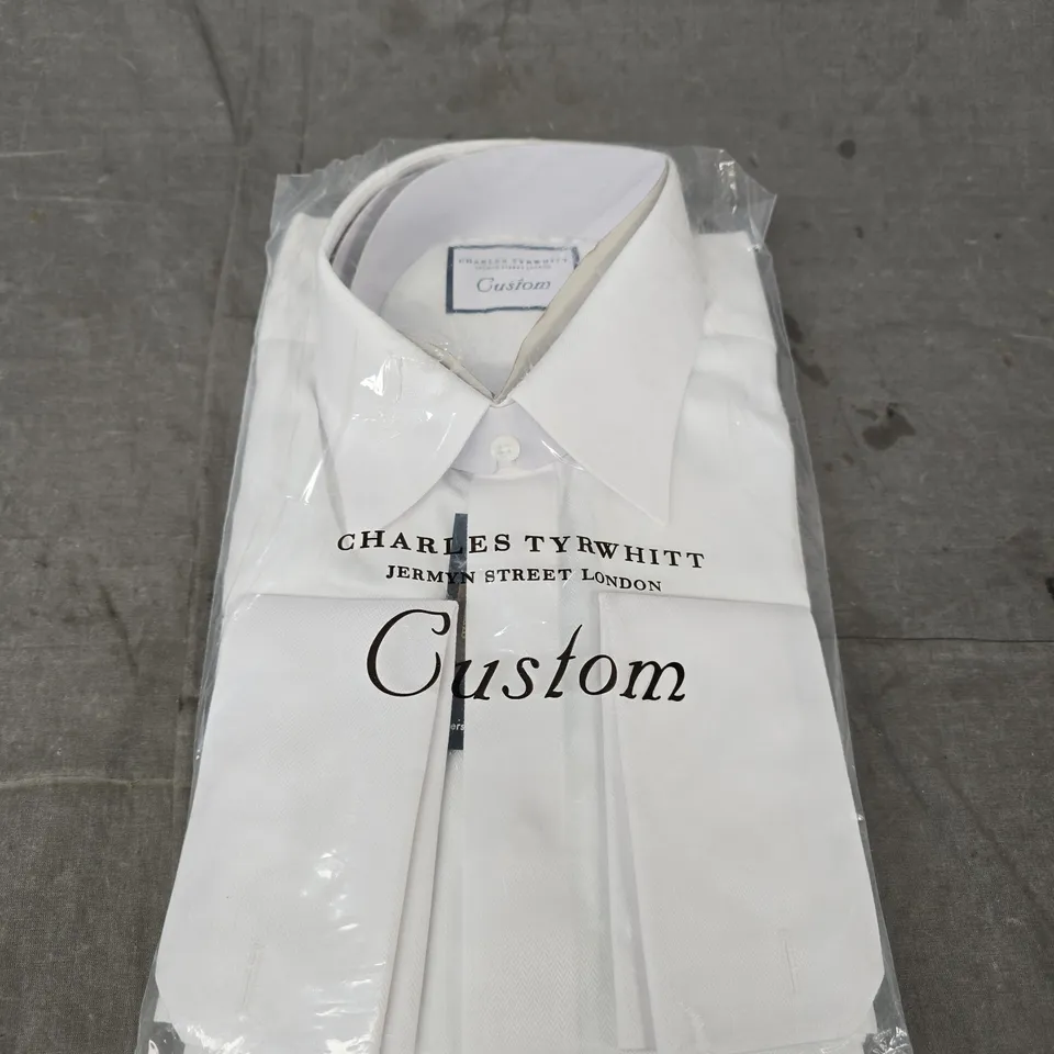 CHARLES TYRWHITT CUSTOM SHIRT – WHITE (MEN'S) - SIZE UNSPECIFIED